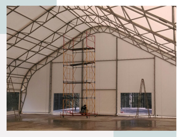 Шатровые ангары в Нижнекамске