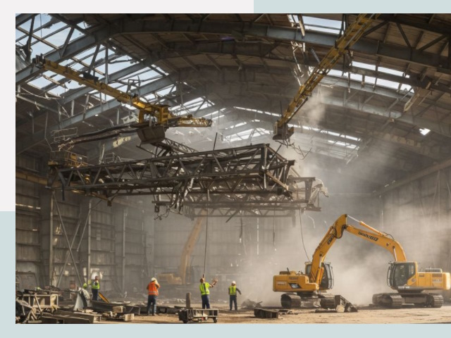 Демонтаж ангаров в Нижнекамске от 608 руб. за м²