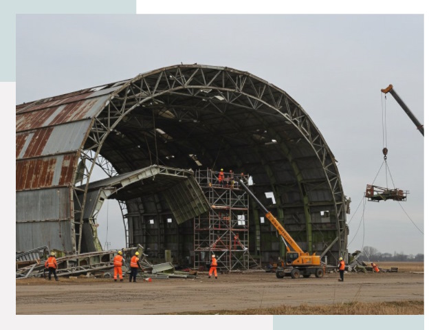 Демонтаж ангаров в Нижнекамске